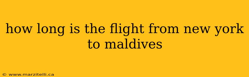 how long is the flight from new york to maldives