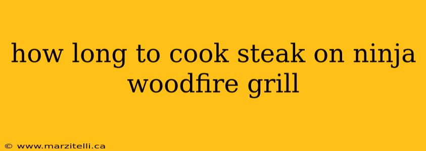 how long to cook steak on ninja woodfire grill