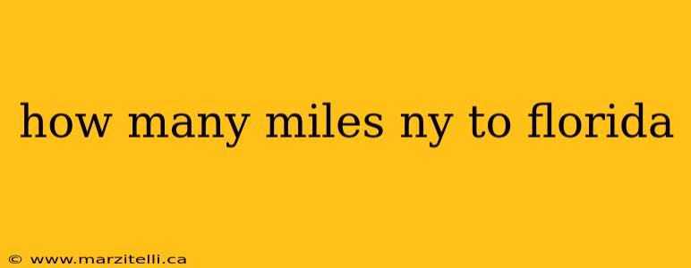 how many miles ny to florida