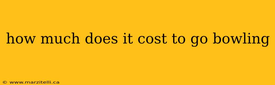 how much does it cost to go bowling