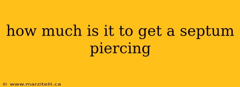 how much is it to get a septum piercing