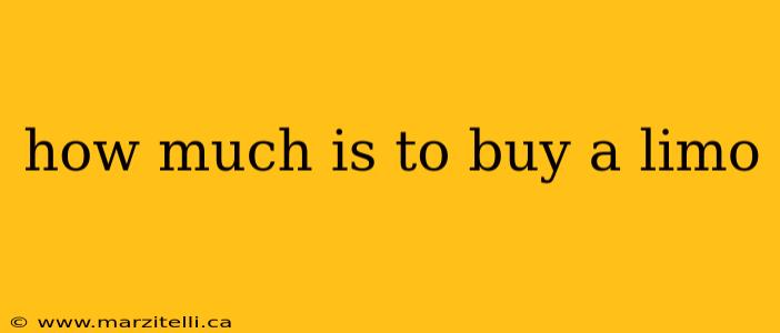 how much is to buy a limo