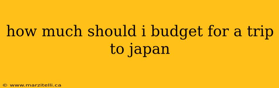 how much should i budget for a trip to japan