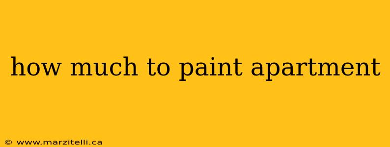 how much to paint apartment