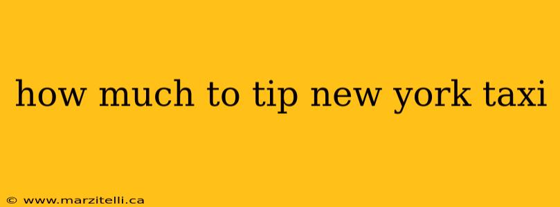 how much to tip new york taxi