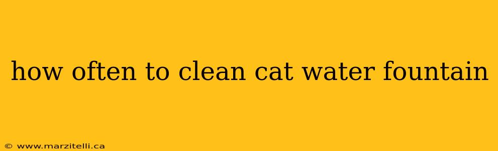 how often to clean cat water fountain