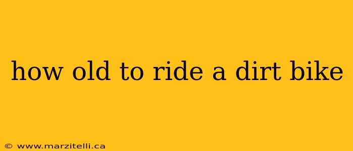 how old to ride a dirt bike