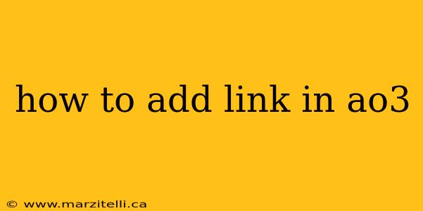 how to add link in ao3
