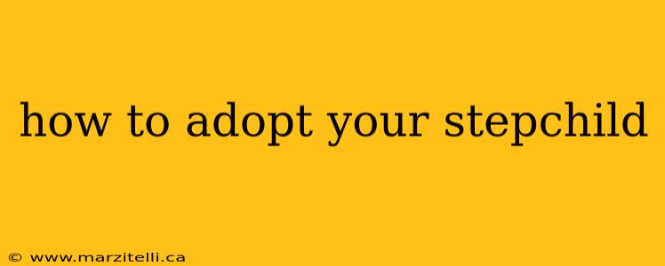 how to adopt your stepchild
