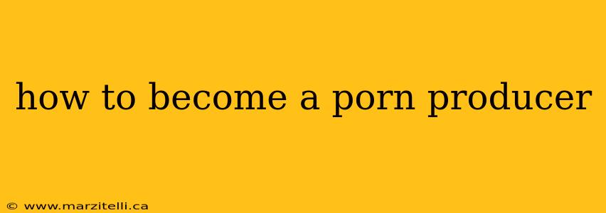 how to become a porn producer