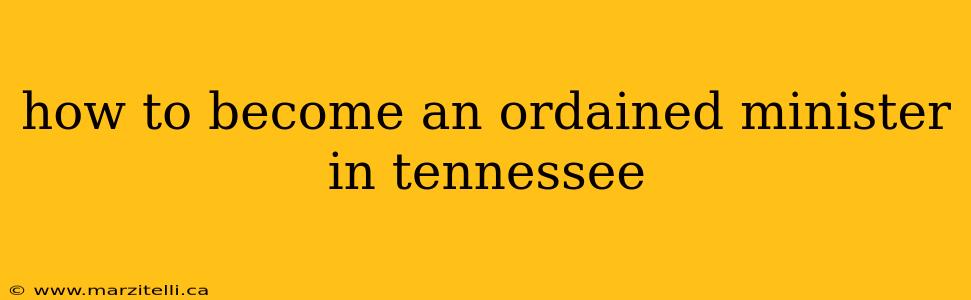 how to become an ordained minister in tennessee