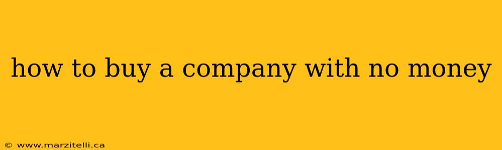 how to buy a company with no money