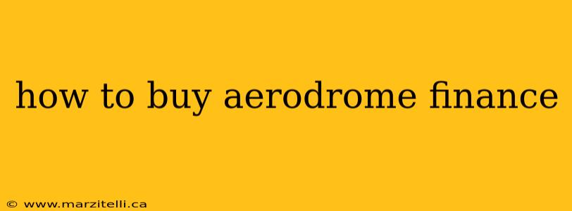 how to buy aerodrome finance