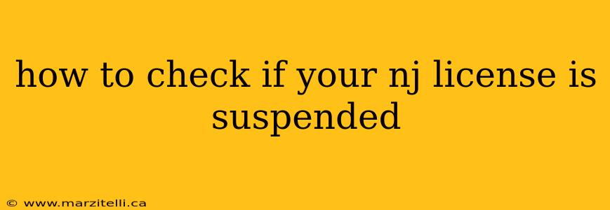 how to check if your nj license is suspended