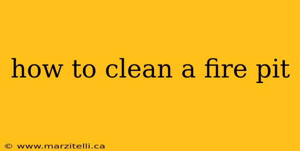 how to clean a fire pit