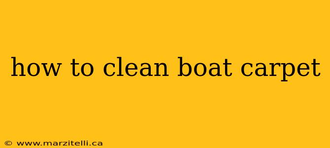 how to clean boat carpet