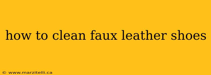 how to clean faux leather shoes