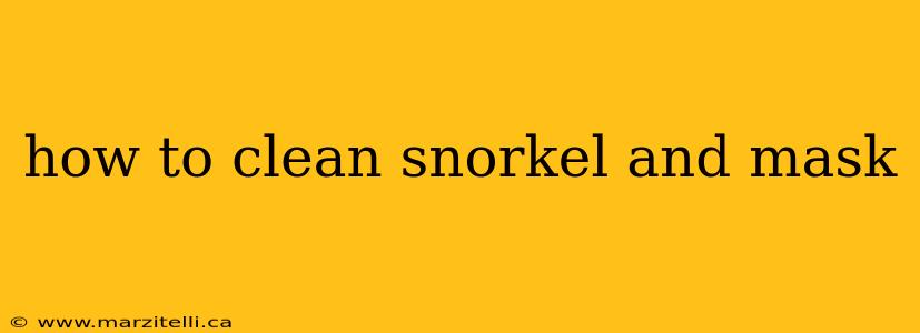 how to clean snorkel and mask