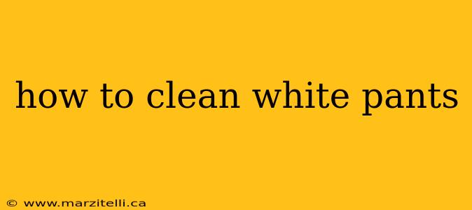 how to clean white pants