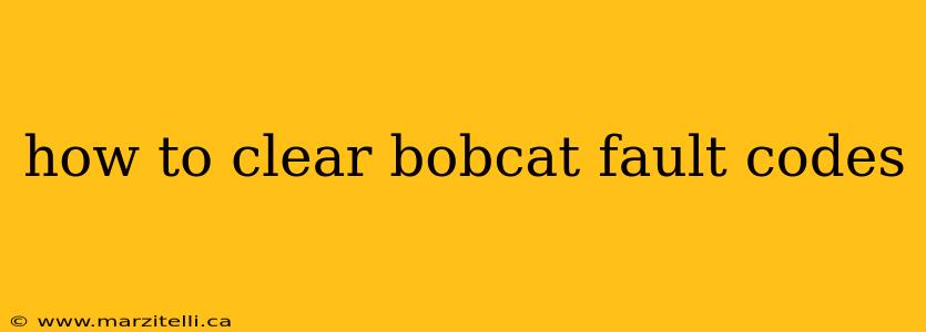 how to clear bobcat fault codes