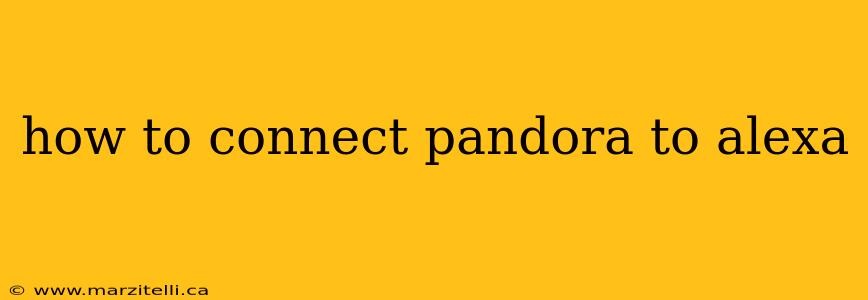 how to connect pandora to alexa