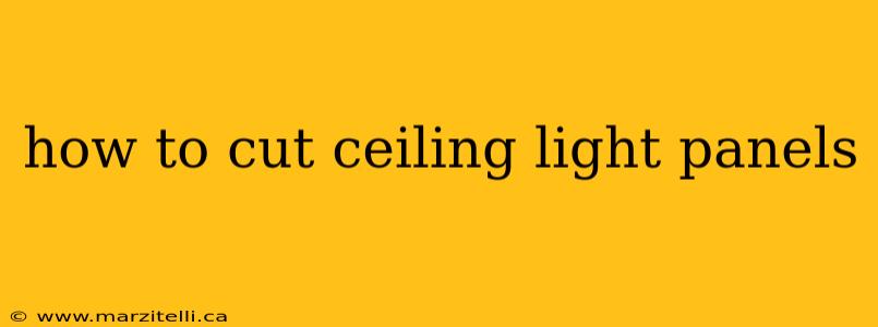 how to cut ceiling light panels