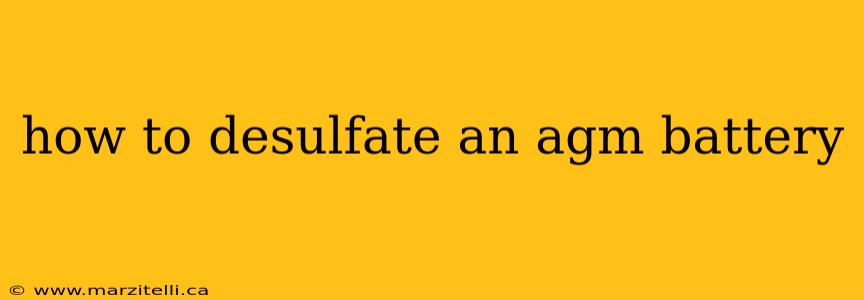 how to desulfate an agm battery
