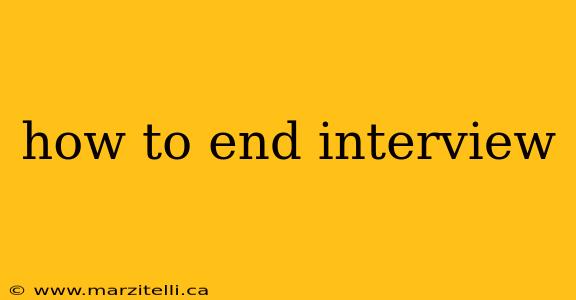 how to end interview