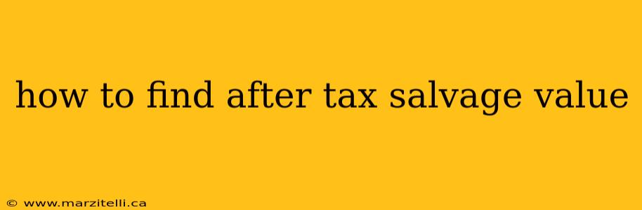 how to find after tax salvage value