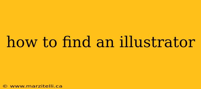 how to find an illustrator