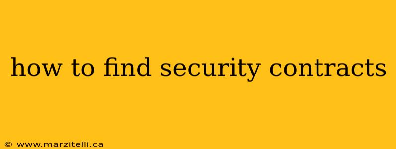 how to find security contracts