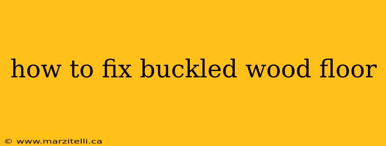 how to fix buckled wood floor