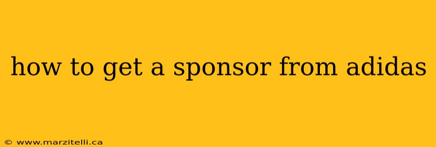 how to get a sponsor from adidas