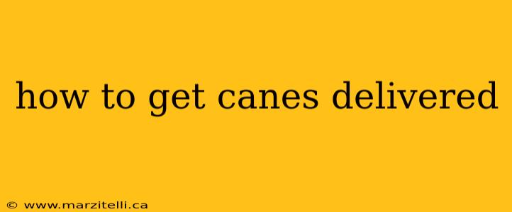 how to get canes delivered