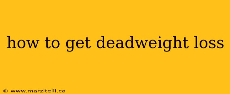 how to get deadweight loss