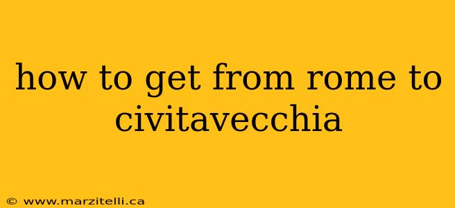how to get from rome to civitavecchia