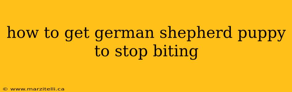 how to get german shepherd puppy to stop biting