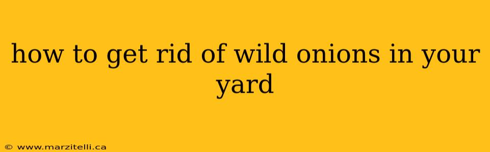 how to get rid of wild onions in your yard