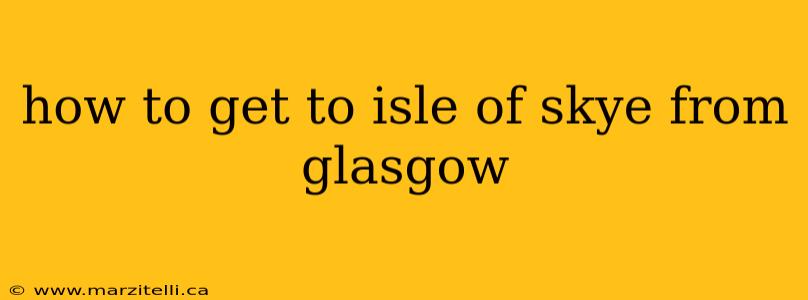how to get to isle of skye from glasgow