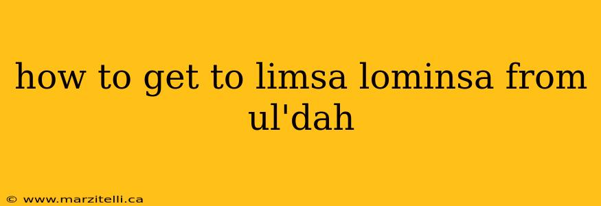 how to get to limsa lominsa from ul'dah