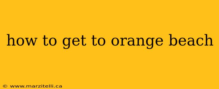 how to get to orange beach