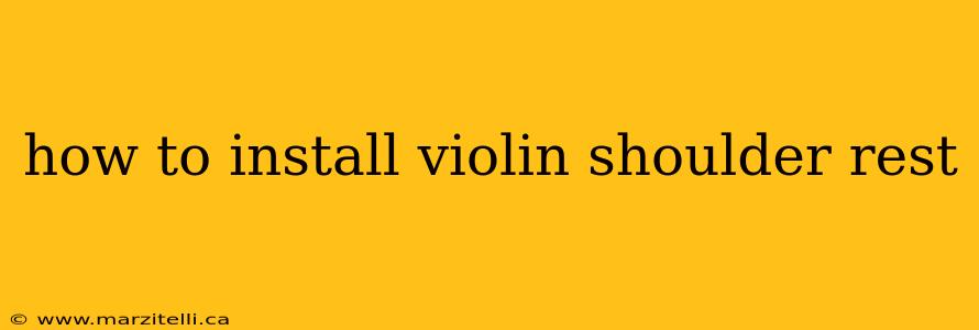 how to install violin shoulder rest
