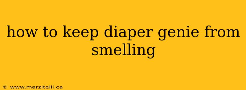 how to keep diaper genie from smelling