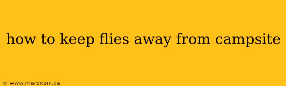 how to keep flies away from campsite