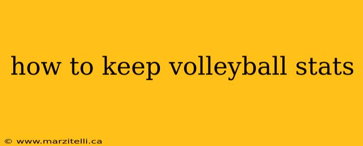 how to keep volleyball stats