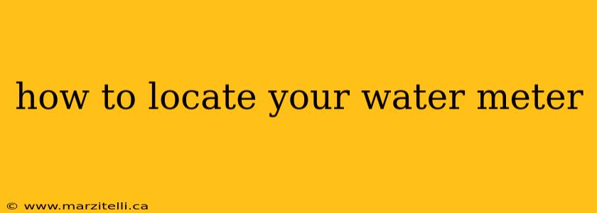 how to locate your water meter