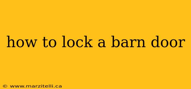 how to lock a barn door
