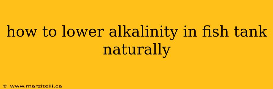 how to lower alkalinity in fish tank naturally