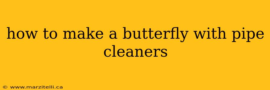 how to make a butterfly with pipe cleaners