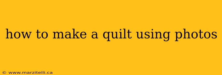 how to make a quilt using photos